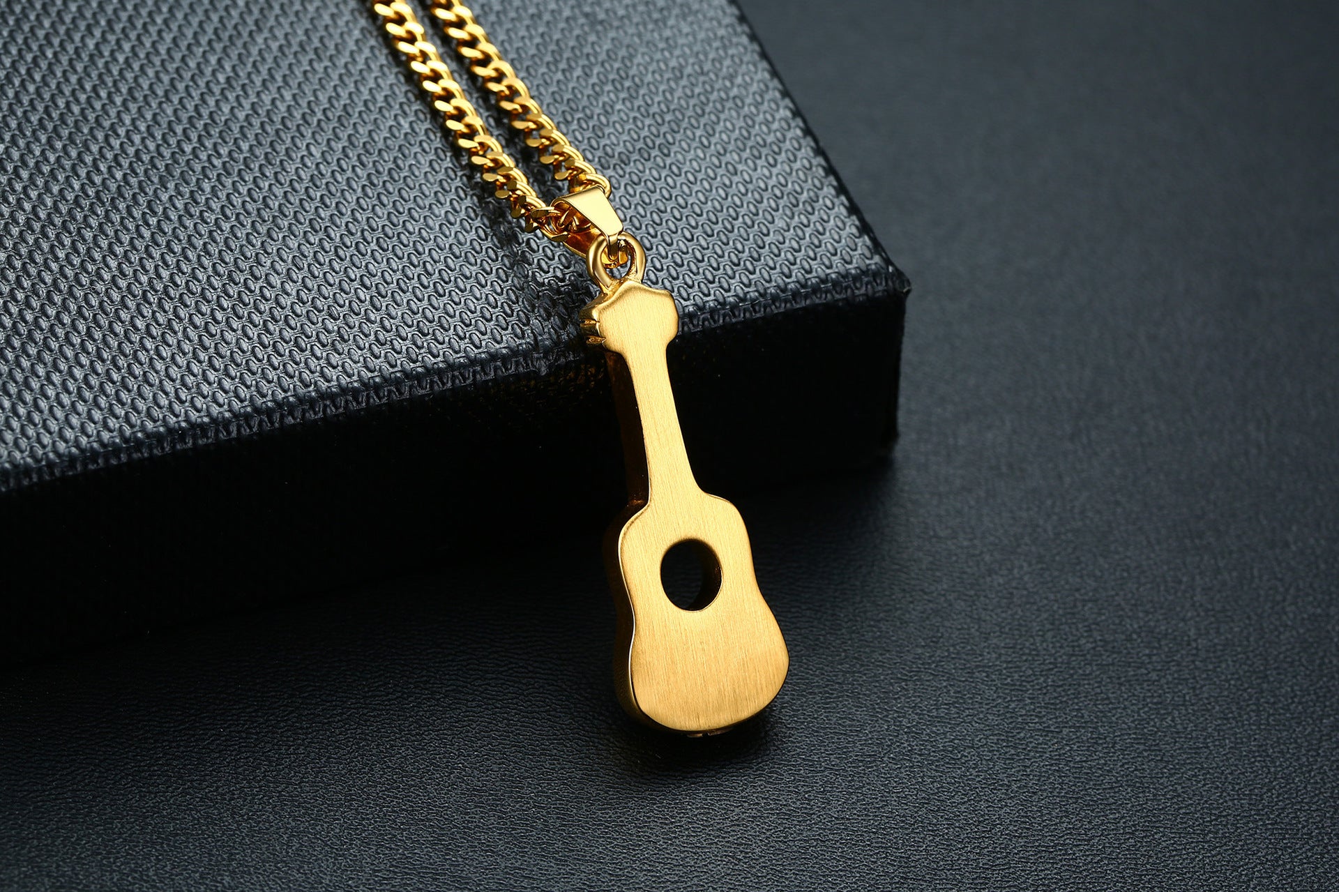 Guitar Pendant Personalized Necklace Cremation Urn For Ashes Openable Love Music Jewelry