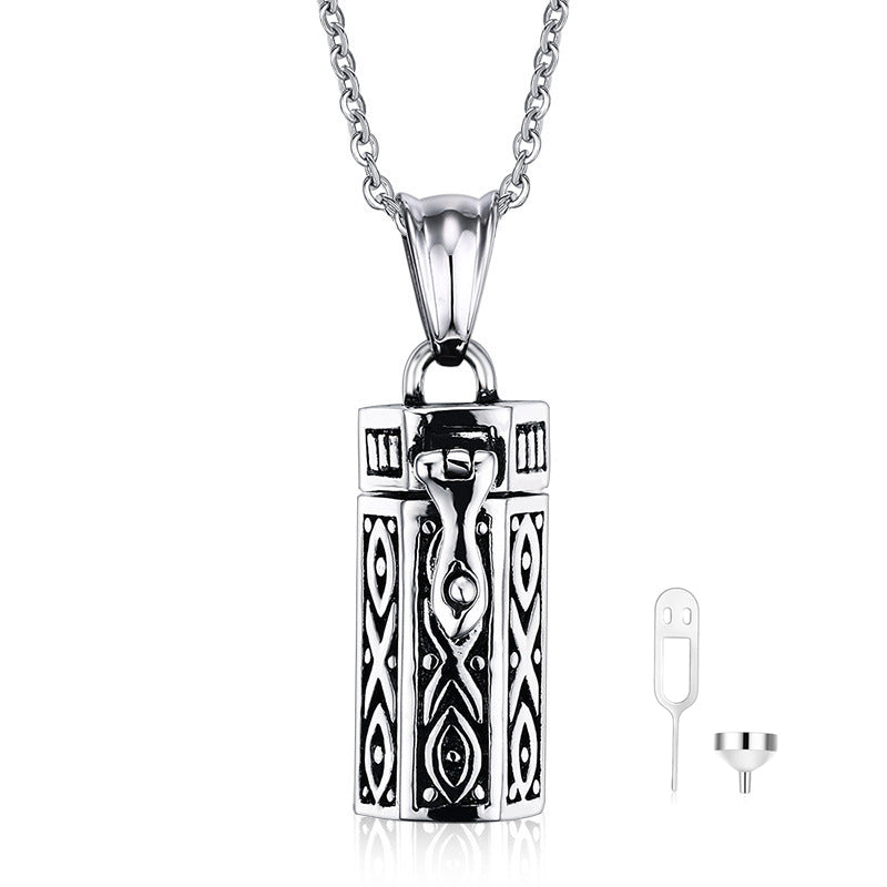 Women Men Memorial Cremation Urn Jewelry For Ashes Holder Pendant Necklace Stylish Openable