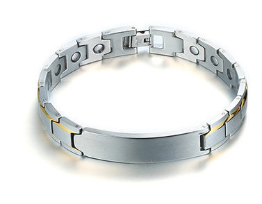 Customized Gift Magnetic Therapy Health ID Bracelet For Men