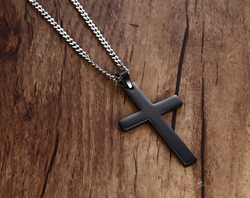 Classic Cross Custom Pendant Necklace for Men Women Religious Christ Jewelry