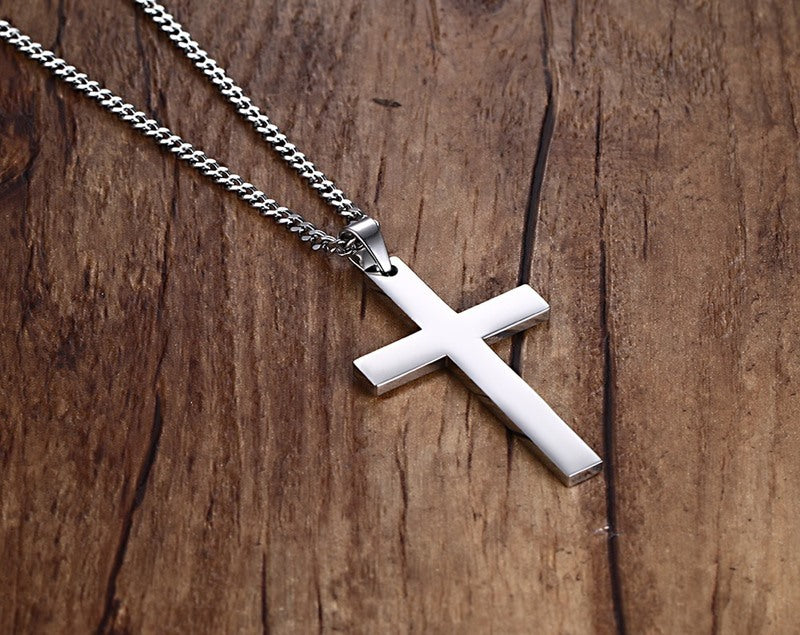 Classic Cross Custom Pendant Necklace for Men Women Religious Christ Jewelry