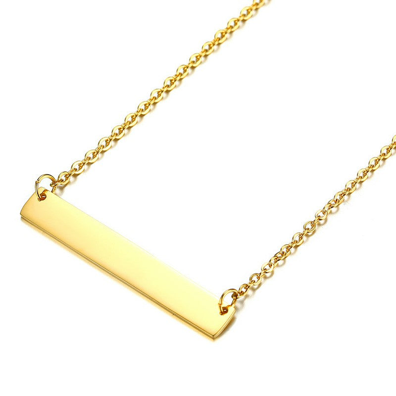 name bar necklace