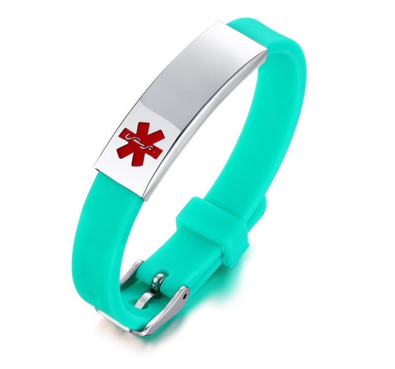 Women Men's Medical Alert ID Bracelet DIABETES EPILEPSY ALZHEIMER'S ALLERGY SOS