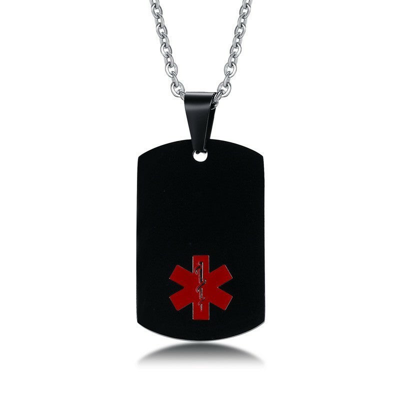 Personalized Medical Necklaces & Pendant Trendy ID Jewelry Provide Engraved Name