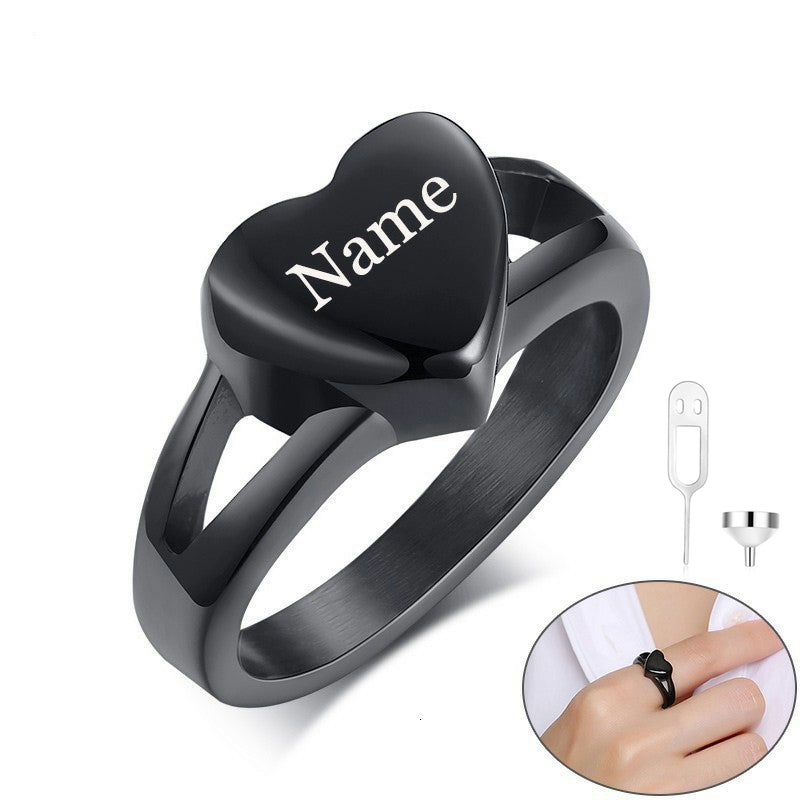 Keepsake Love Cremation Rings Urn Jewelry Can Be Opened Heart Jewelry for Ashes