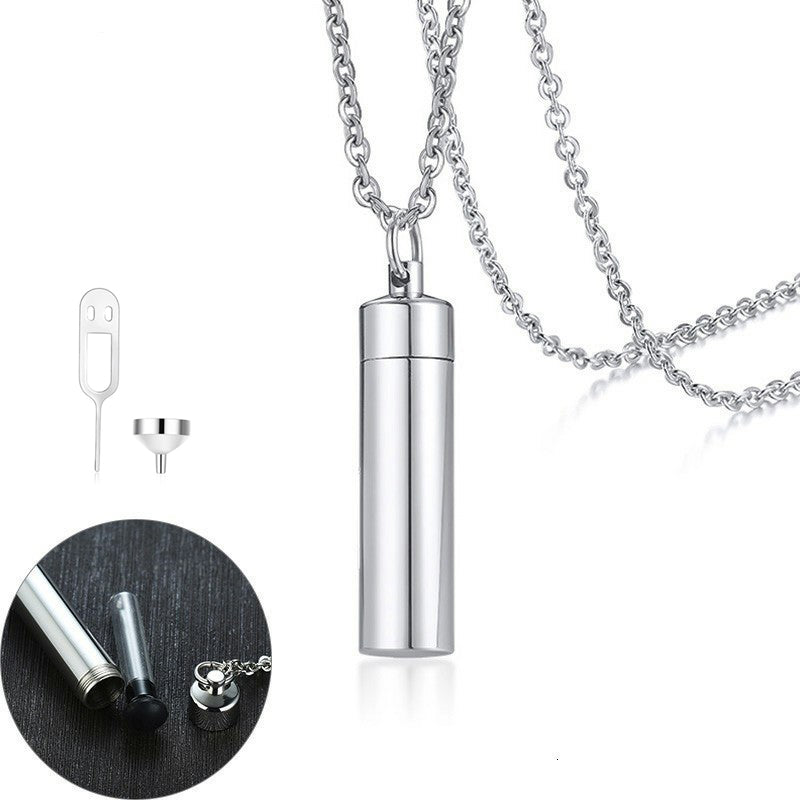 Hollow Tube Personalized Pendants For Men Women Memorial Urn Necklace For Ashes