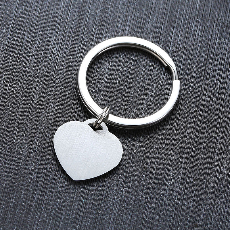 Medical Heart ID Charm Key Chain Anti Allergy Stainless Steel Personalize Emergency Reminder