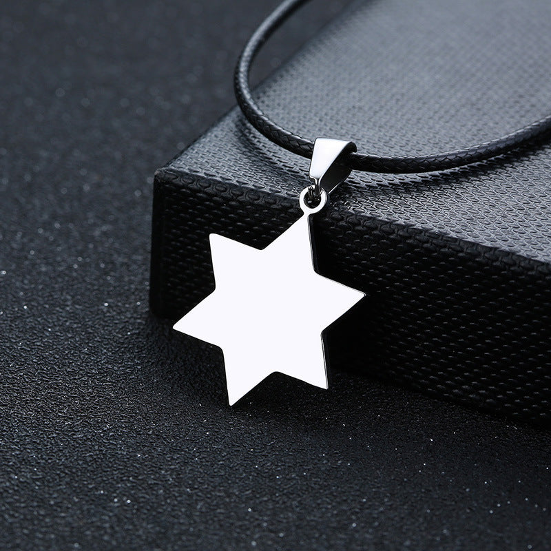 Men's Personalize Medical Star of David Pendant Necklaces Custom ICE Info