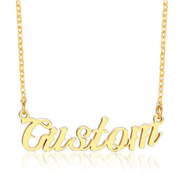 Custom Name Necklace Personalized Name Chain Nameplate Pendant for Women