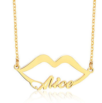 Sexy Lips Name Necklaces Chokers BFF Sister Custom Birthday Gift For Women Men