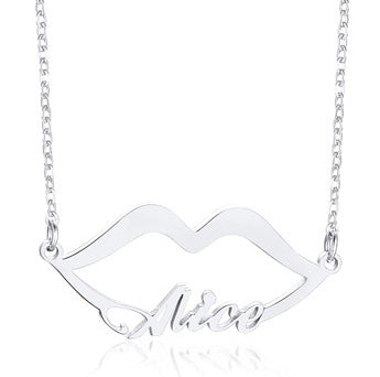 Sexy Lips Name Necklaces Chokers BFF Sister Custom Birthday Gift For Women Men