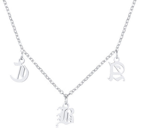 Women Men Initial Name Necklaces Name Abbreviation Chokers Stylish Letter Necklace