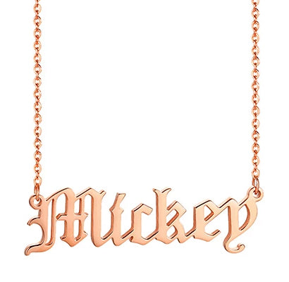 Women Personalized Name Necklace Custom NamePlate Chain With Name