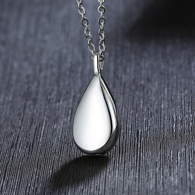 Keepsake Memorial Cremation Jewelry Necklace for Ashes Urn Pendant Carved Teardrop