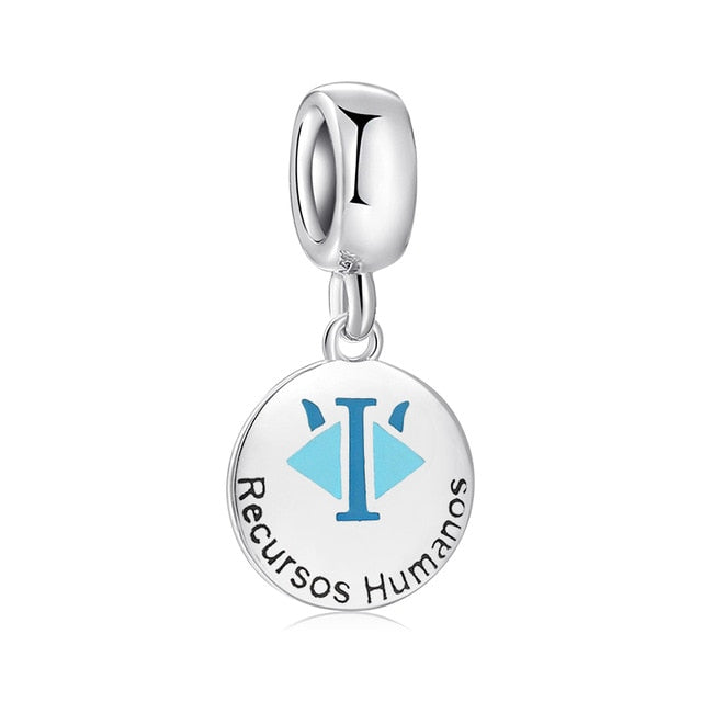 925 Sterling Silver Medical ID Bracelets Psychology Sign Charms Pendants