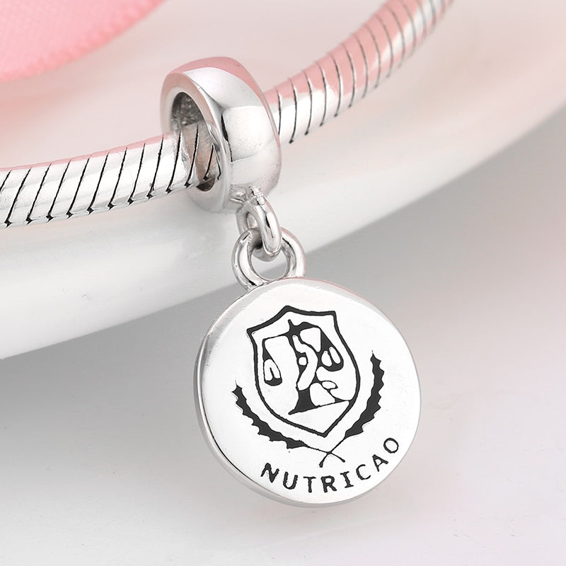 925 Sterling Silver Medical ID Bracelets Psychology Sign Charms Pendants